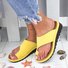 Women Fashion Style Peep Toe Slip-On Wedges Sandals