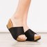 Women Fashion Style Peep Toe Slip-On Wedges Sandals
