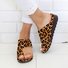 Women Fashion Style Peep Toe Slip-On Wedges Sandals