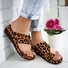 Women Fashion Style Peep Toe Slip-On Wedges Sandals