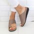 Women Fashion Style Peep Toe Slip-On Wedges Sandals