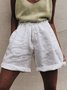 Casual Solid Shorts Summer Plain Shorts