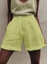 Casual Solid Shorts Summer Plain Shorts