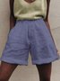 Casual Solid Shorts Summer Plain Shorts