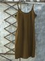 Women Casual Plain Plus Size Sleeveless Summer Vacation Dress