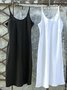 Women Casual Plain Plus Size Sleeveless Summer Vacation Dress