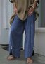 Plus Size Shift Casual Linen Bottoms