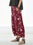 Women Floral Printed Pockets Pants