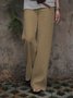 Women Going out Casual Cotton Solid Pants