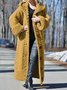 Cotton-Blend Casual Hoodie Knit coat