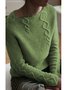 Women Long Sleeves Solid Sweaters