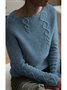 Women Long Sleeves Solid Sweaters