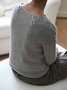 Women Long Sleeves Solid Sweaters