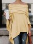 Asymmetric Batwing Off Shoulder Blouse