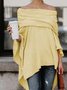 Asymmetric Batwing Off Shoulder Blouse