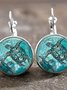 Printed Flowers Fashion Earrings