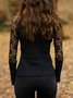 Black Cotton Holiday Top