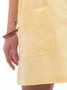 Women Sleeveless Strap Dress Shift Cotton-Blend Dress