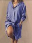 Women V Neck Long Sleeve Casual Women Dress