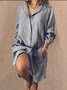 Women V Neck Long Sleeve Casual Women Dress