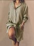 Women V Neck Long Sleeve Casual Women Dress