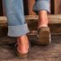 Pi Clue Artificial Leather Block Heel Slipper