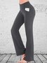 Bootcut Yoga Pants High Waist Flare Pants Stretch Bootleg Solid Plus Size Workout Pants with Pockets