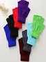 Vintage Statement Plain Fingerless Casual Gloves
