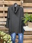 Cowl Neck Long Sleeve Casual Solid Tops