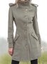 Vintage Wool Blend Long Sleeve Overcoat