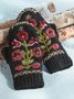 Antique flower gloves embroidered gloves