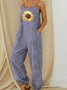 Women Summer Soft Striped Jumpsuits