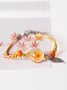 Vintage Floral ST Patricks Day Irish Four Leaf Clover Bracelets