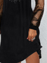 Loose Guipure See-through Look Party Dress
