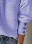 Blue Shift V Neck Casual Long Sleeve Sweater