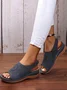 Summer Plain Hollow Out Vintage Breathable Vacation Sandals