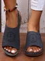 Summer Plain Hollow Out Vintage Breathable Vacation Sandals