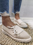 Women Vintage Closed Toe Slip on Flat Heel Shoes