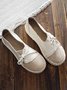 Women Vintage Closed Toe Slip on Flat Heel Shoes