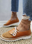 Women Vintage Closed Toe Slip on Flat Heel Shoes