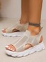 Flying Weave Hollow Fish Mouth Thick Sole Casual Sports Sandals