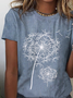 Dandelion Casual Crew Neck T-Shirt