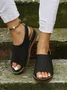 Summer Plain Hollow Out Vintage Breathable Vacation Sandals