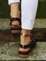 Summer Plain Hollow Out Vintage Breathable Vacation Sandals