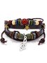 Men's Holiday Note Leather Bracelet