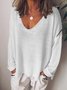 Women V Neck Casual Long Sleeve Top