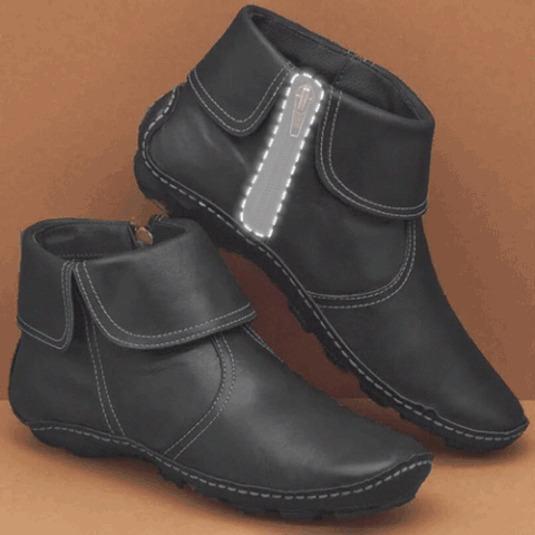 Women Casual Plain All Season Zipper Round Toe Rubber Non-Slip Classic Boots