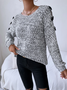 Marled Knit Bow Side Sweater