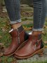 Casual Retro Stitching Zipper Snow Snow Boots