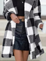 Shawl Collar Fluff/Granular Fleece Fabric Casual Coat